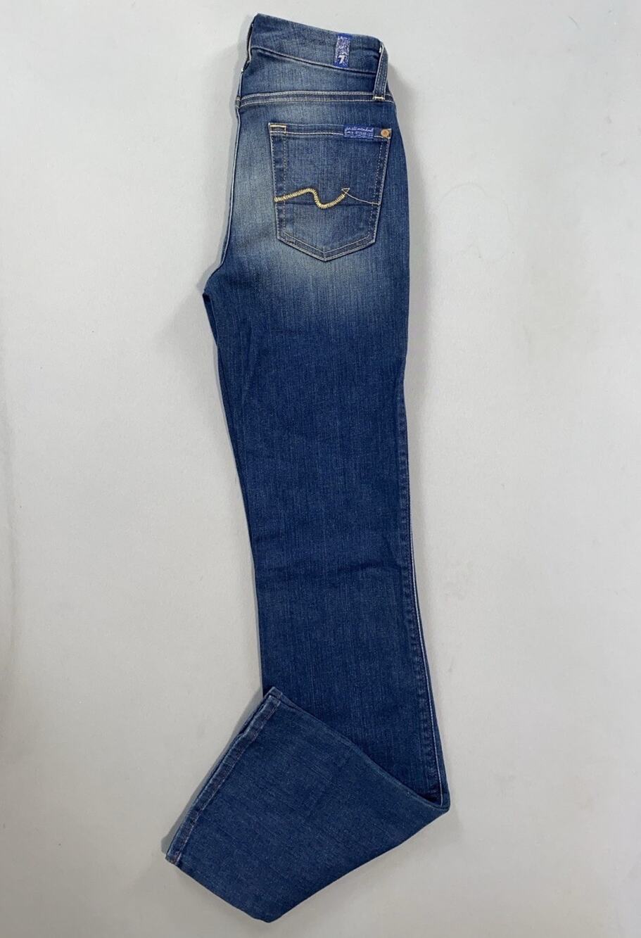 7 For All Mankind Karah Bootcut 5-Pocket Stretch Denim Jeans. Women's 25, GUC!